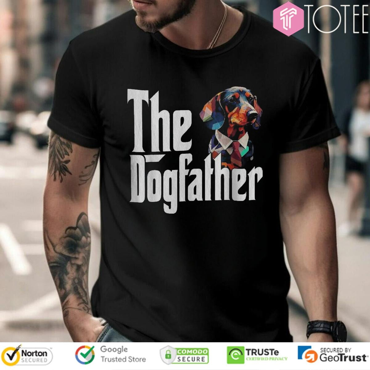 The Dogfather Dachshund Fathers Day Parody The Godfather T-shirt
