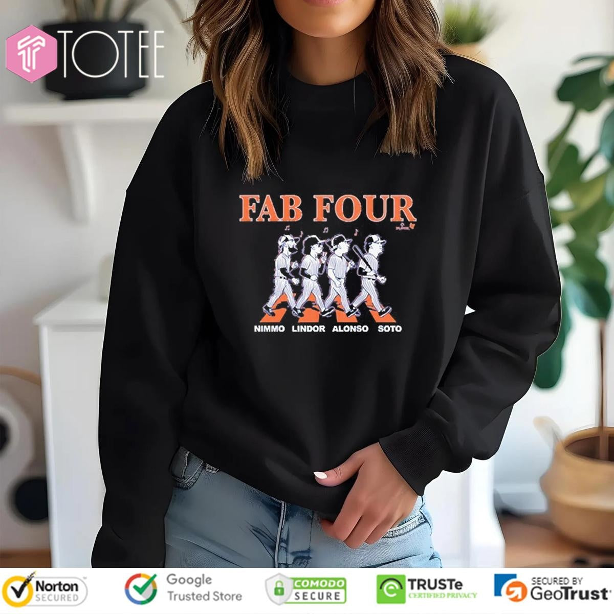 The Fab Four Album New York Mets Abbey Road Nimmo Lindor Soto Alonso Sweatshirt