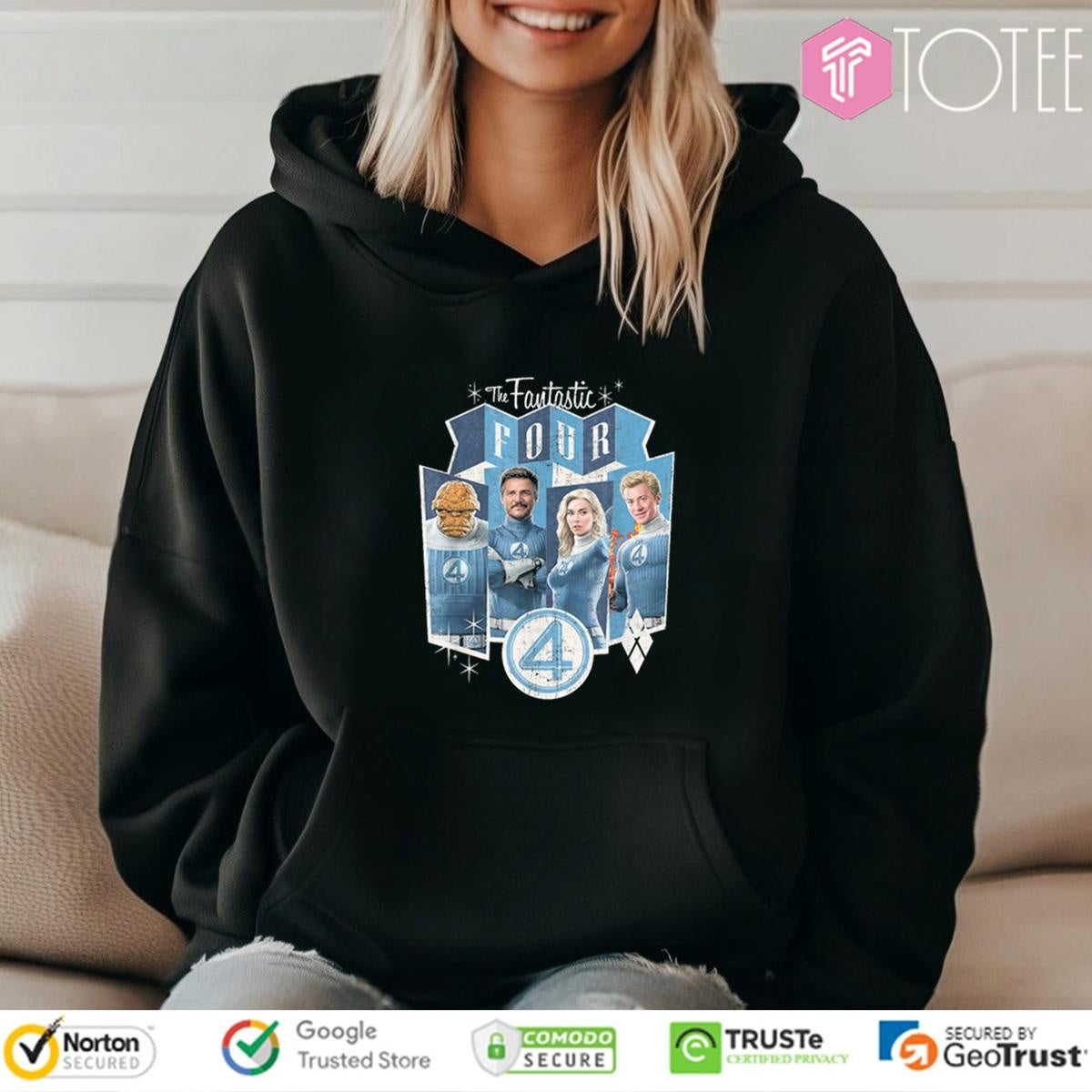 The Fantastic Four Team Marvel Vintage Style T-shirt