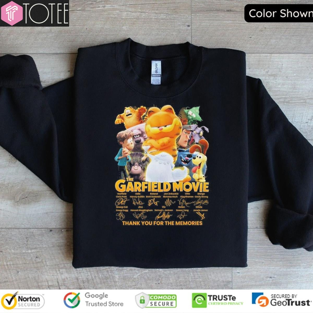 The Garfield Movie Signatures T-shirt