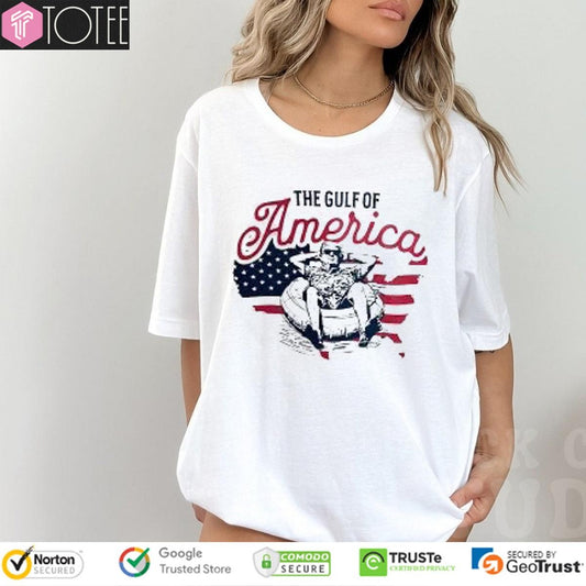 The Gulf Of America Trump American Flag T-shirt