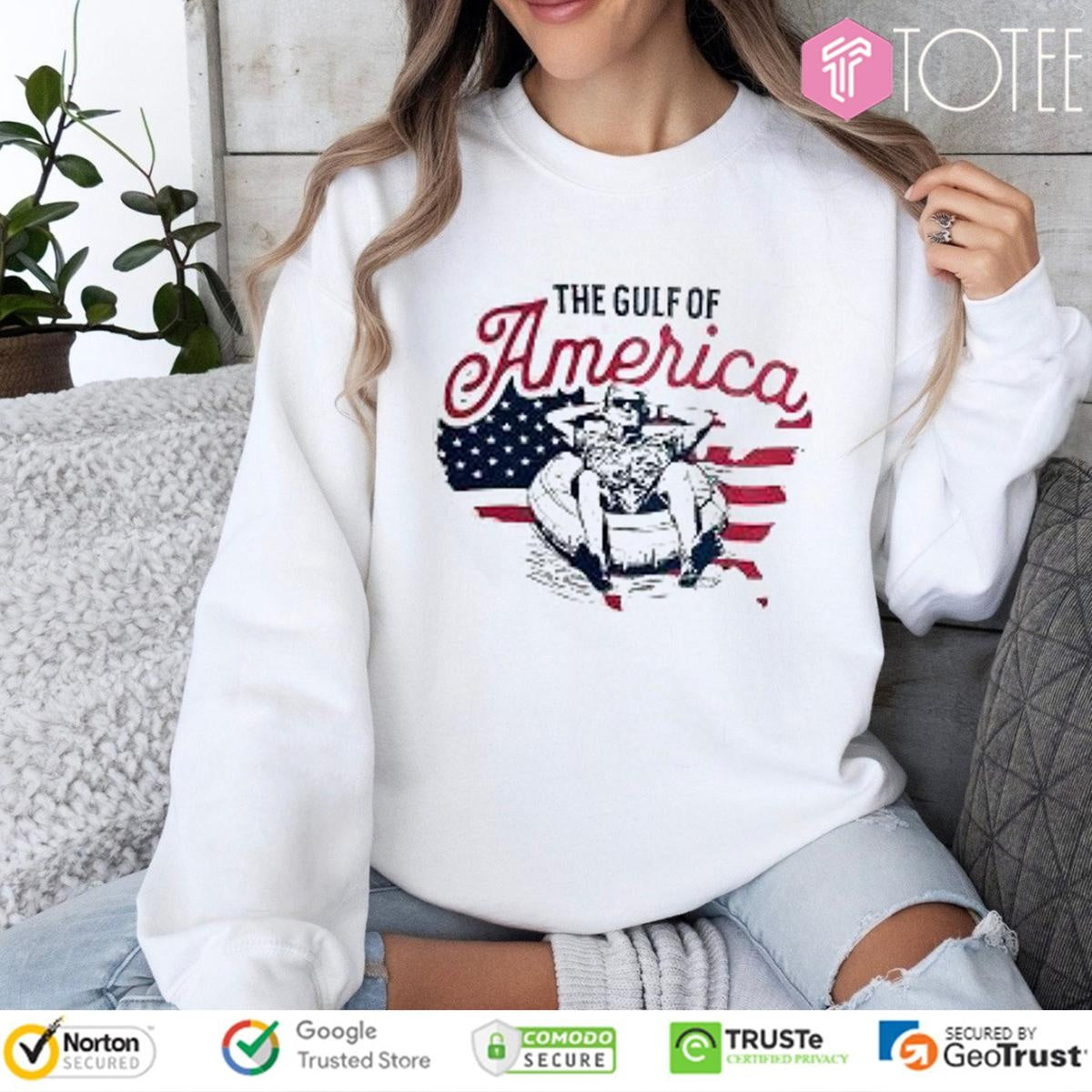 The Gulf Of America Trump American Flag T-shirt