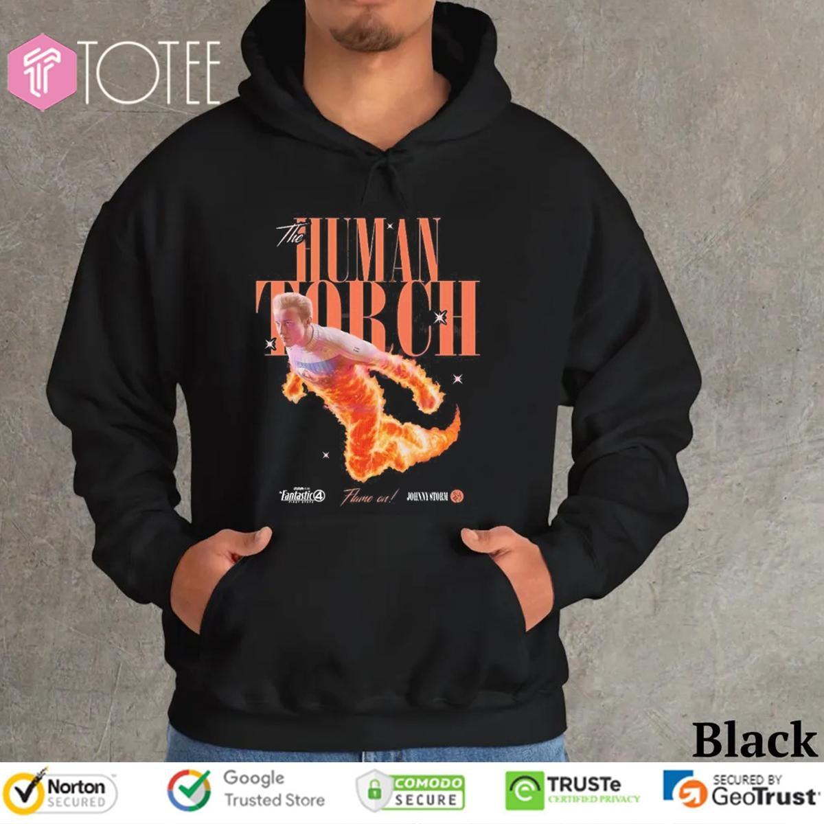 The Human Torch Johnny Storm Flame Marvel Fantastic Four First Steps T-shirt