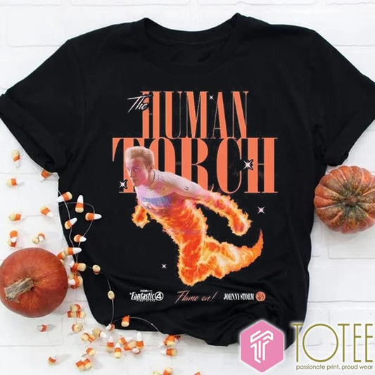 The Human Torch Johnny Storm Flame Marvel Fantastic Four First Steps T-shirt