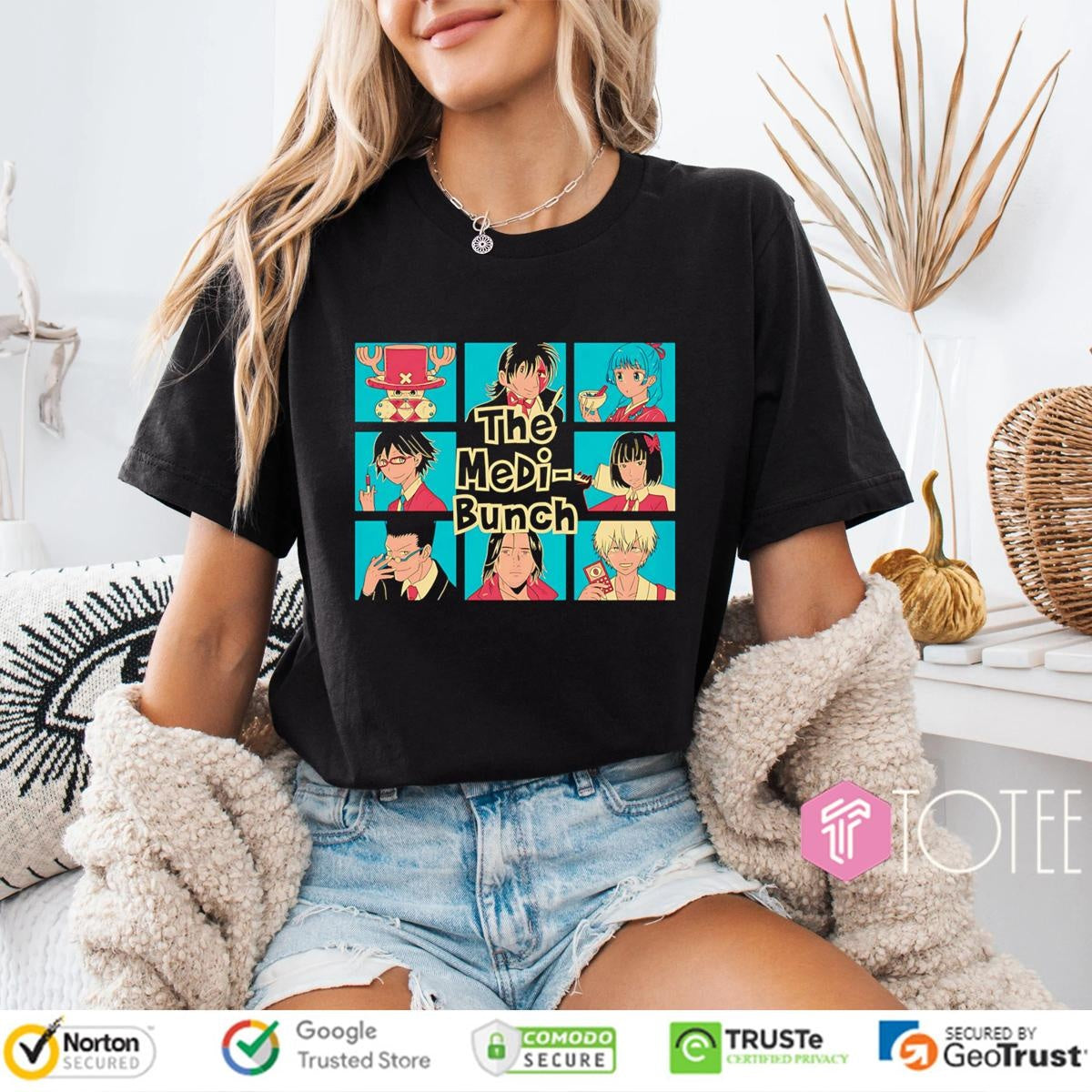 The Medi-Bunch Manga Characters T-shirt