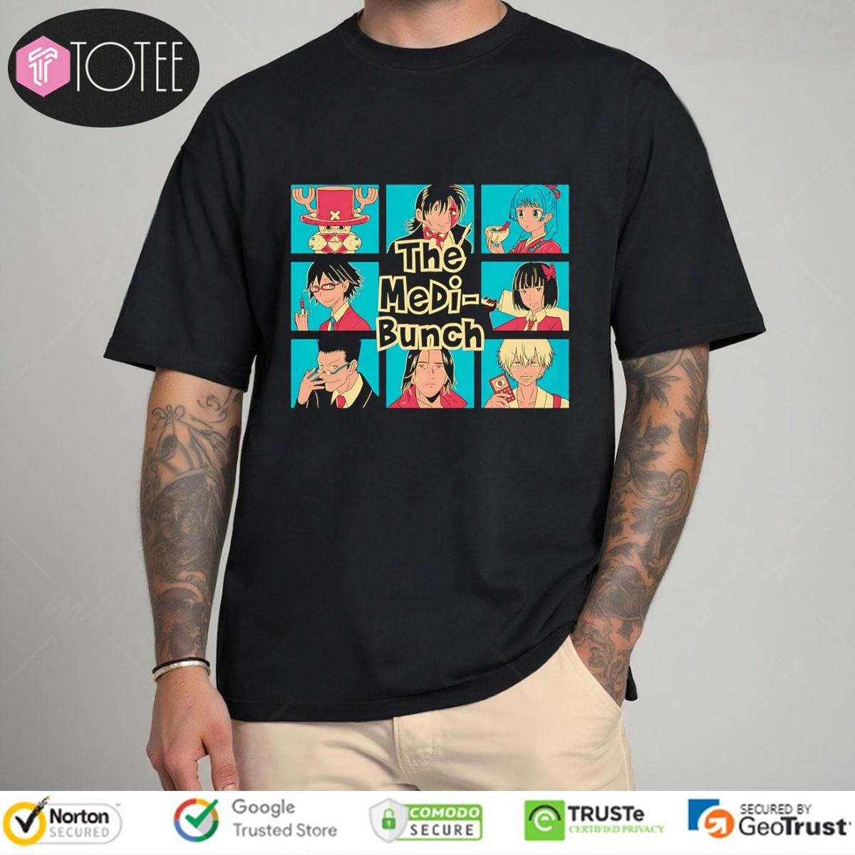 The Medi-Bunch Manga Characters T-shirt