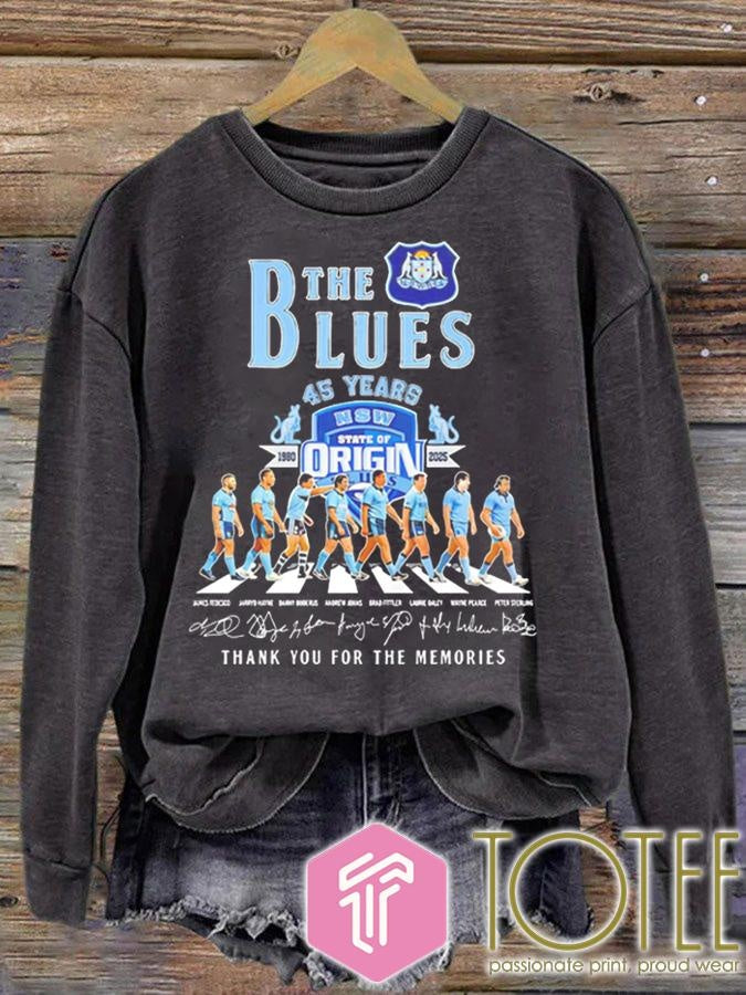The New South Wales Blues 45 Years 1980-2025 Signatures T-shirt