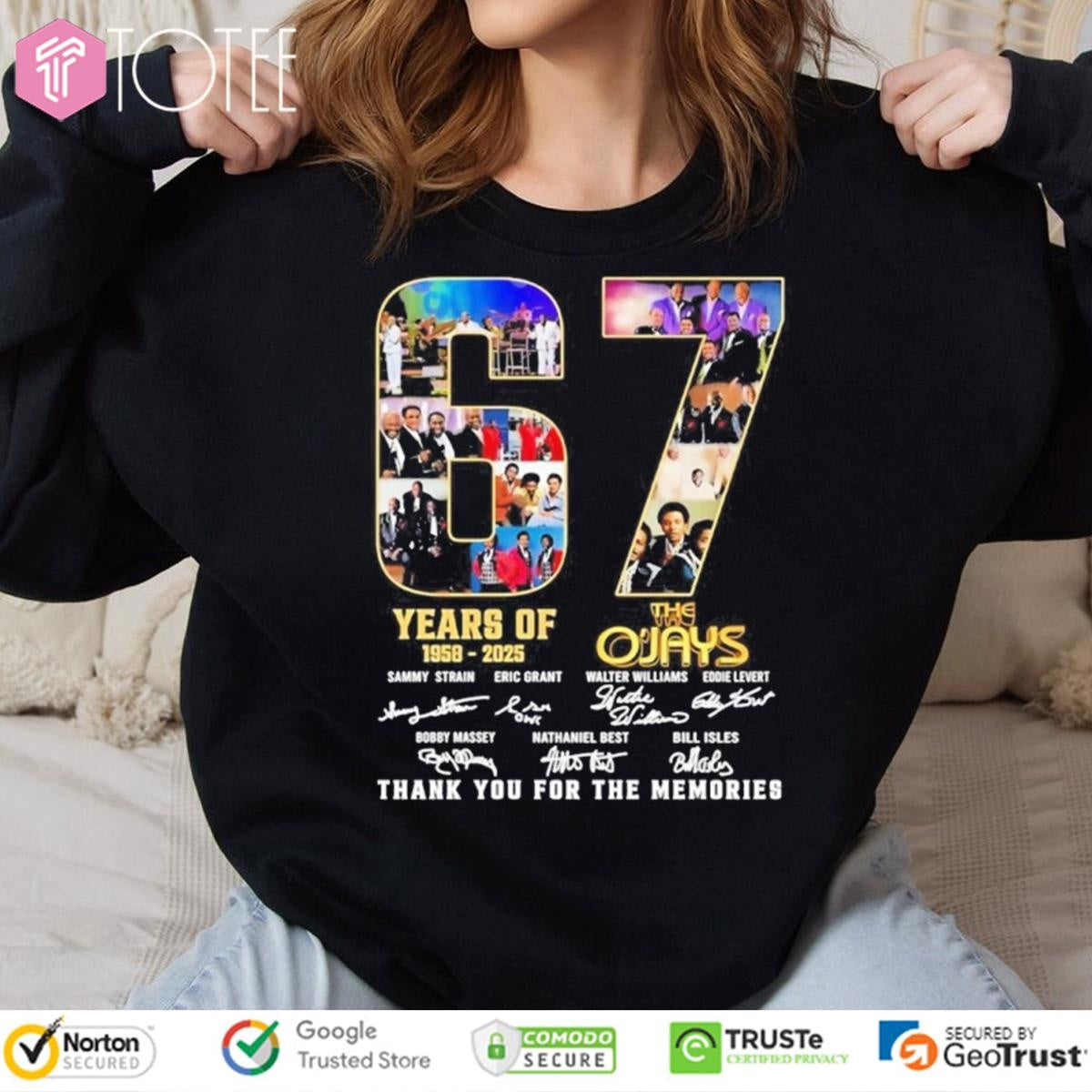 The Ojays 67 Years Of 1958-2025 Signatures T-shirt