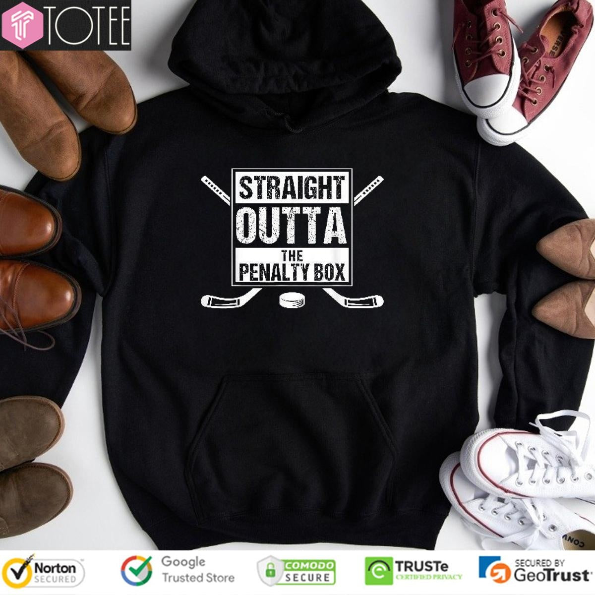 The Penalty Box Straight Outta Ice Hockey T-shirt