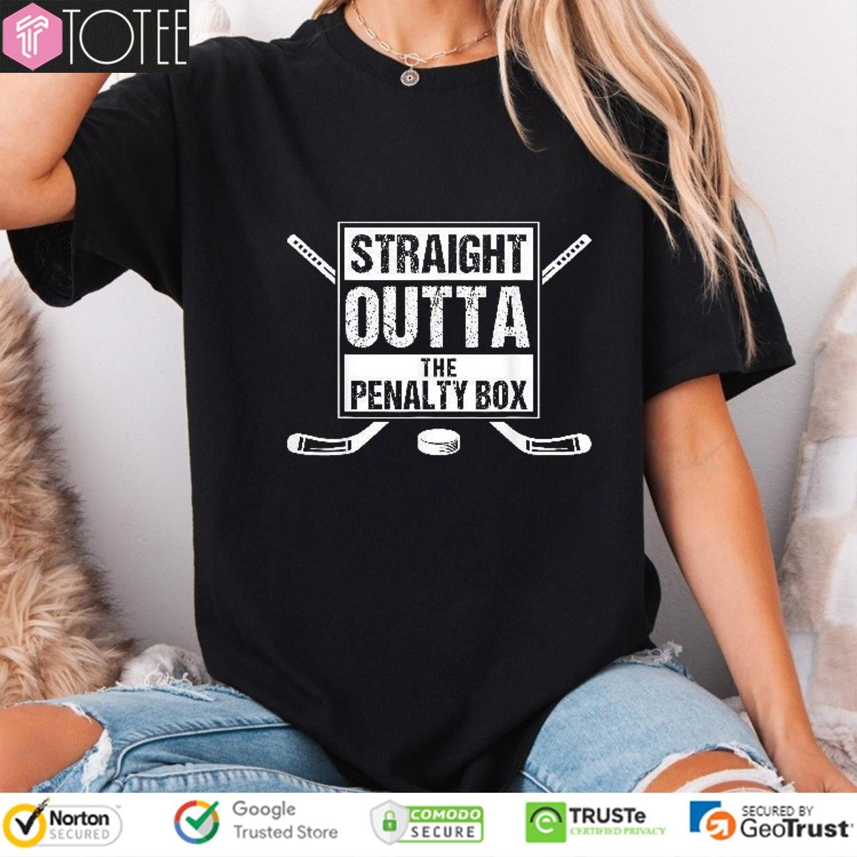 The Penalty Box Straight Outta Ice Hockey T-shirt