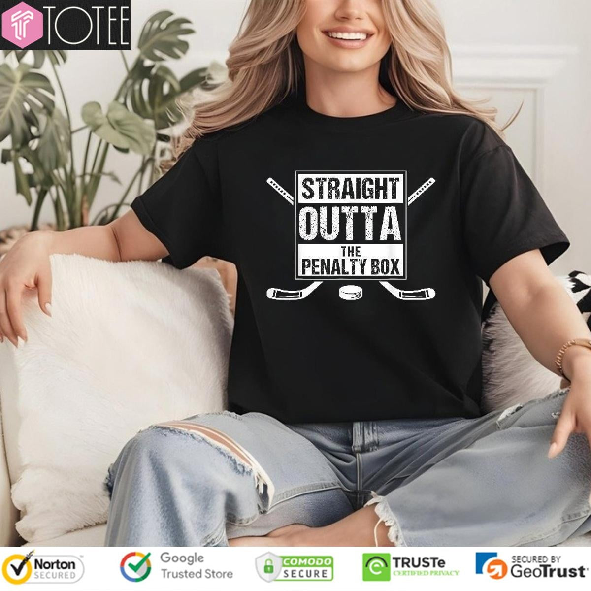 The Penalty Box Straight Outta Ice Hockey T-shirt