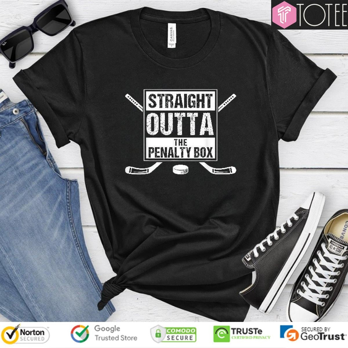 The Penalty Box Straight Outta Ice Hockey T-shirt