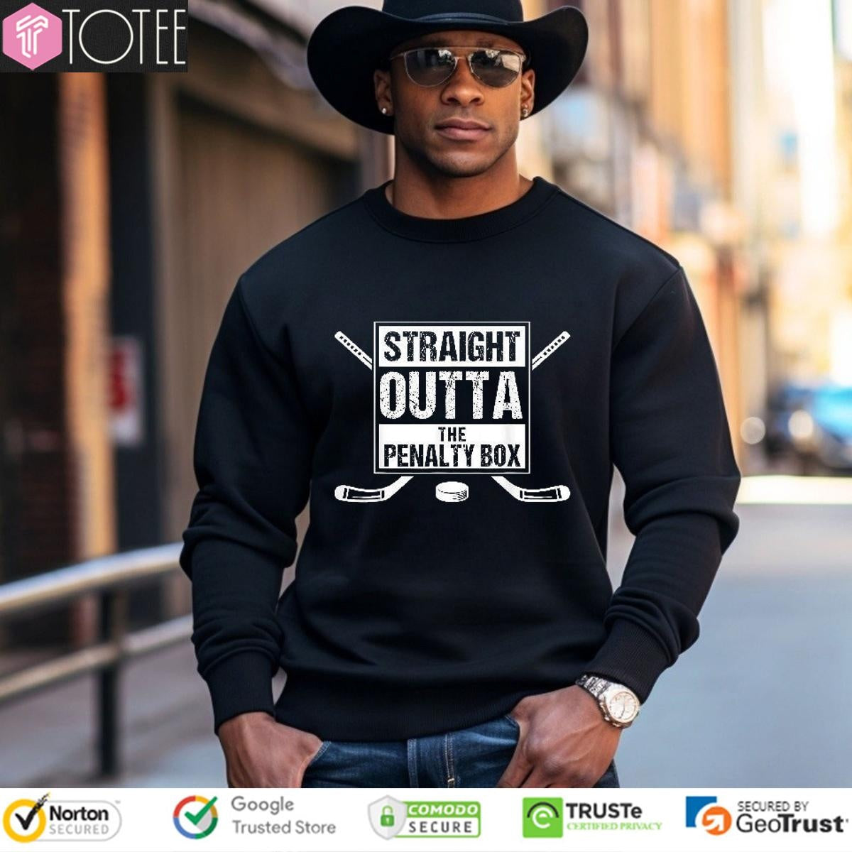 The Penalty Box Straight Outta Ice Hockey T-shirt