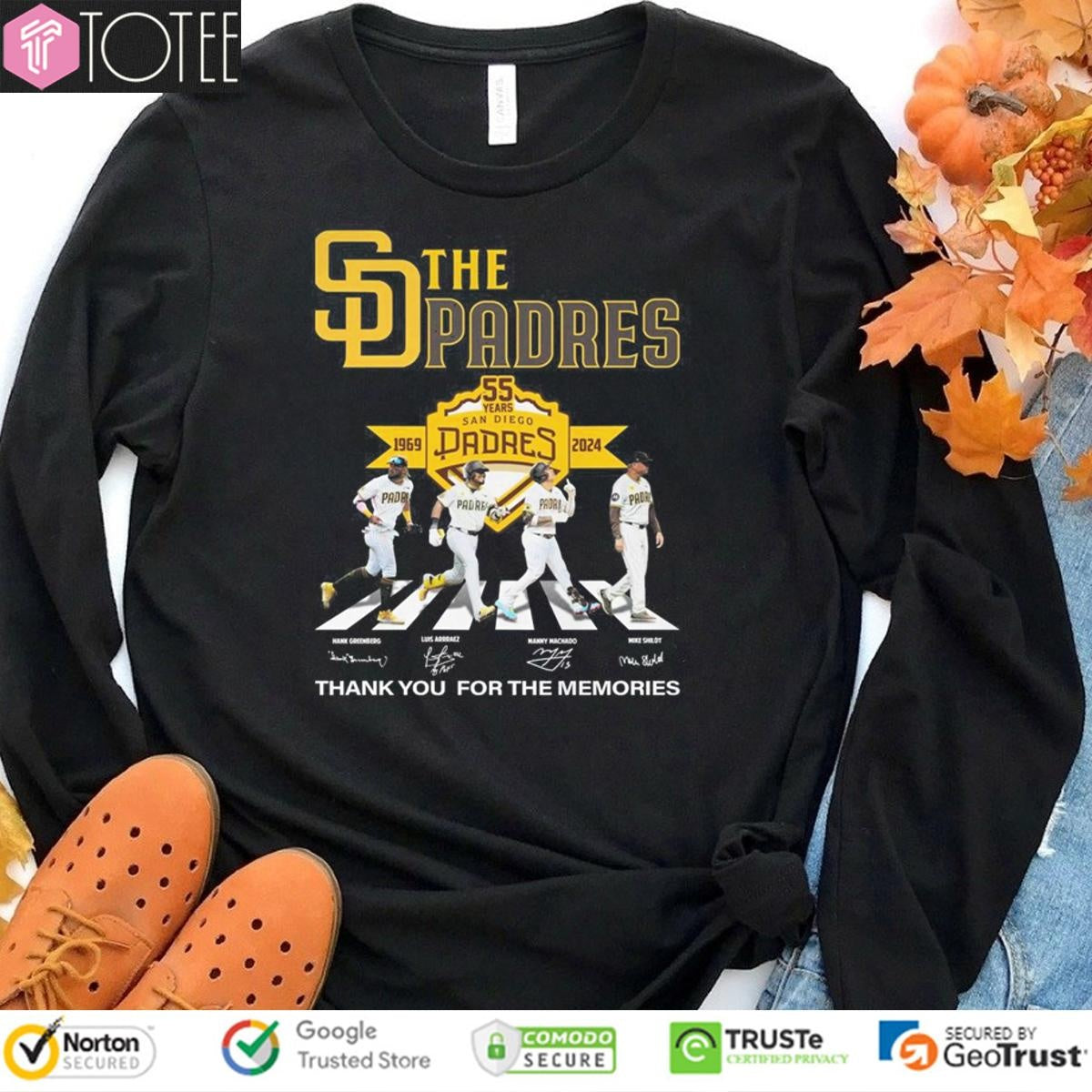 The San Diego Padres Abbey Road Signatures T-shirt