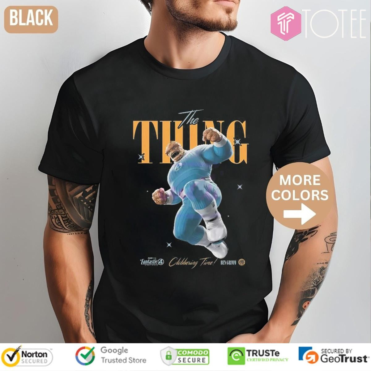 The Thing Ben Grimm Clobberin Time Marvel Fantastic Four First Steps T-shirt