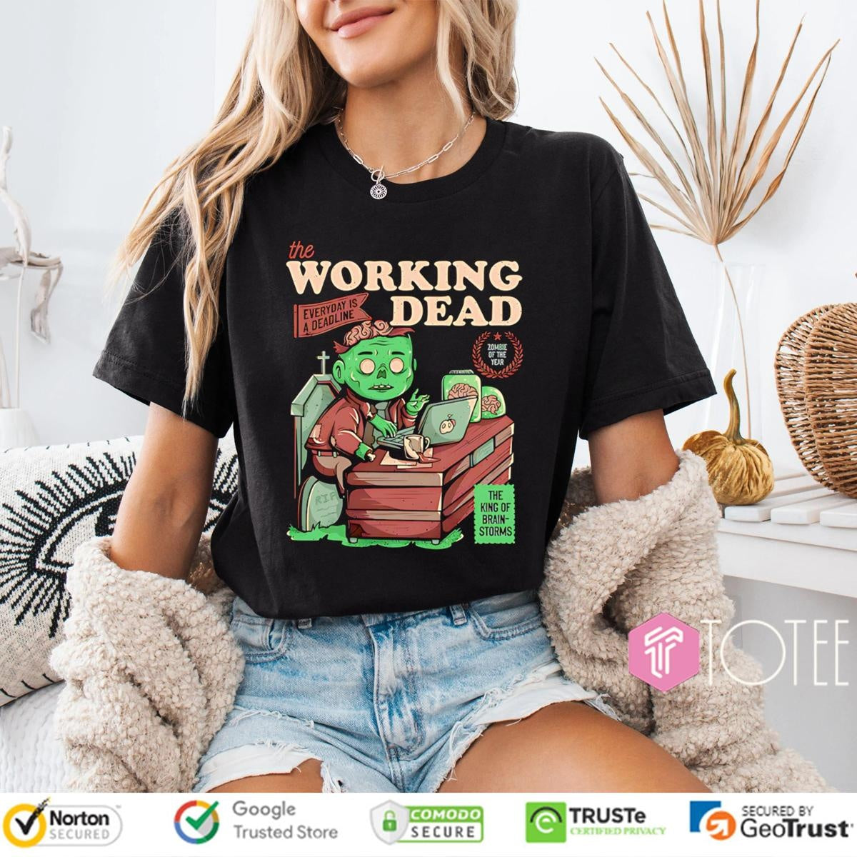 The Working Dead Parody The Walking Dead T-shirt