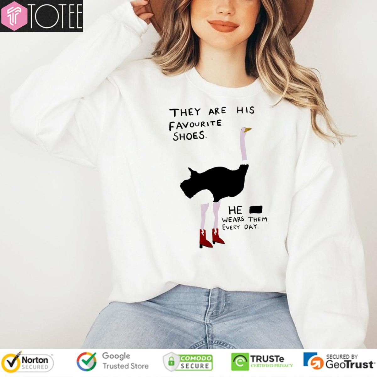 They Are His Favourite Shoes He Wears Them Every Day Flamingo T-shirt