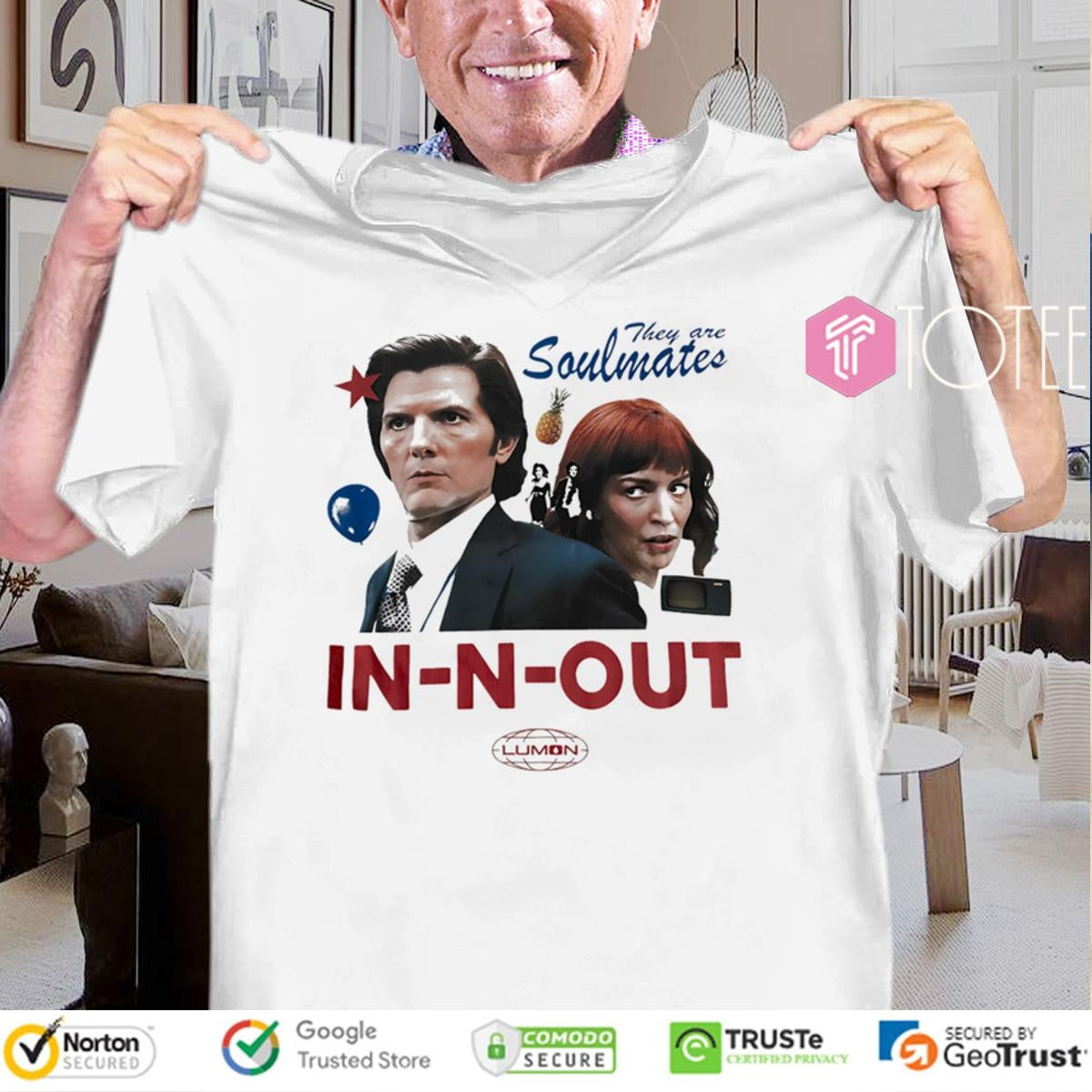 They Are Soulmates In-N-Out Adam Scott Britt Lower Severance T-shirt
