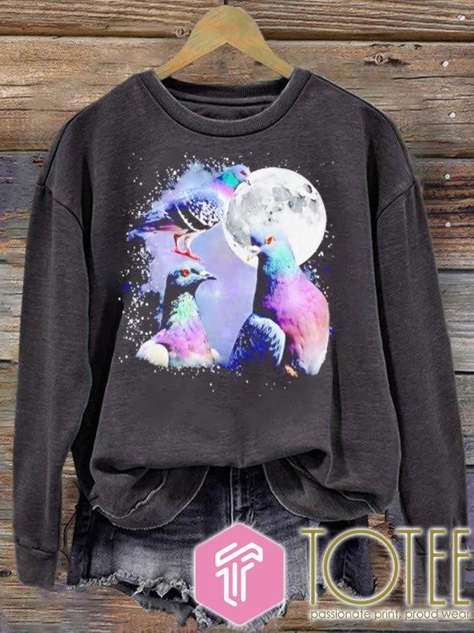Three Pigeon At The Moon T-shirt