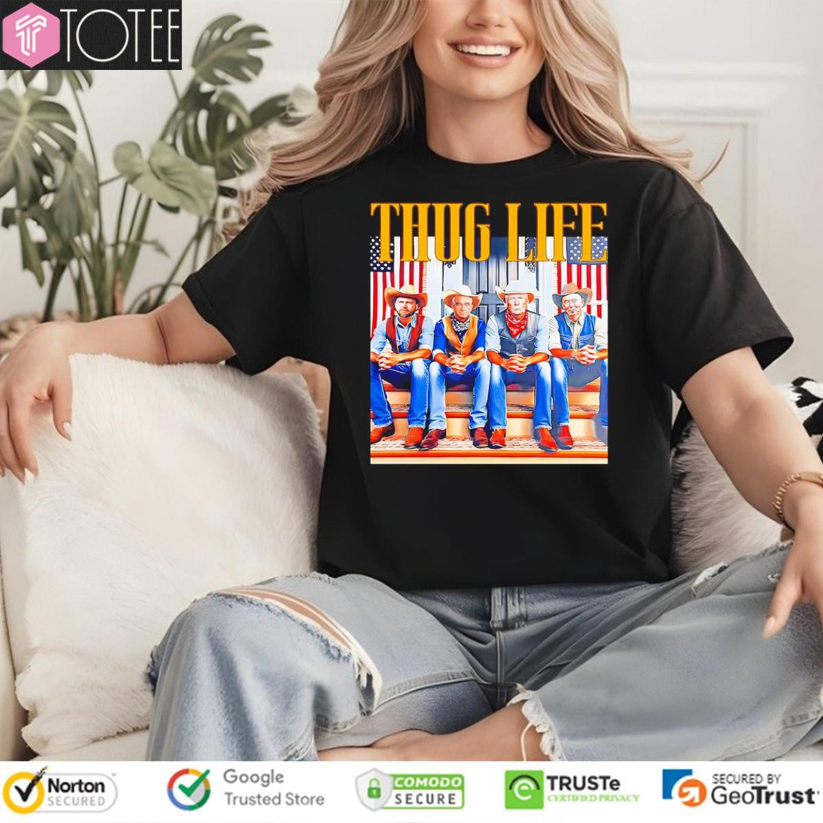 Thug Life Jd Vance Kennedy Donald Trump Elon Musk Cowboy T-shirt