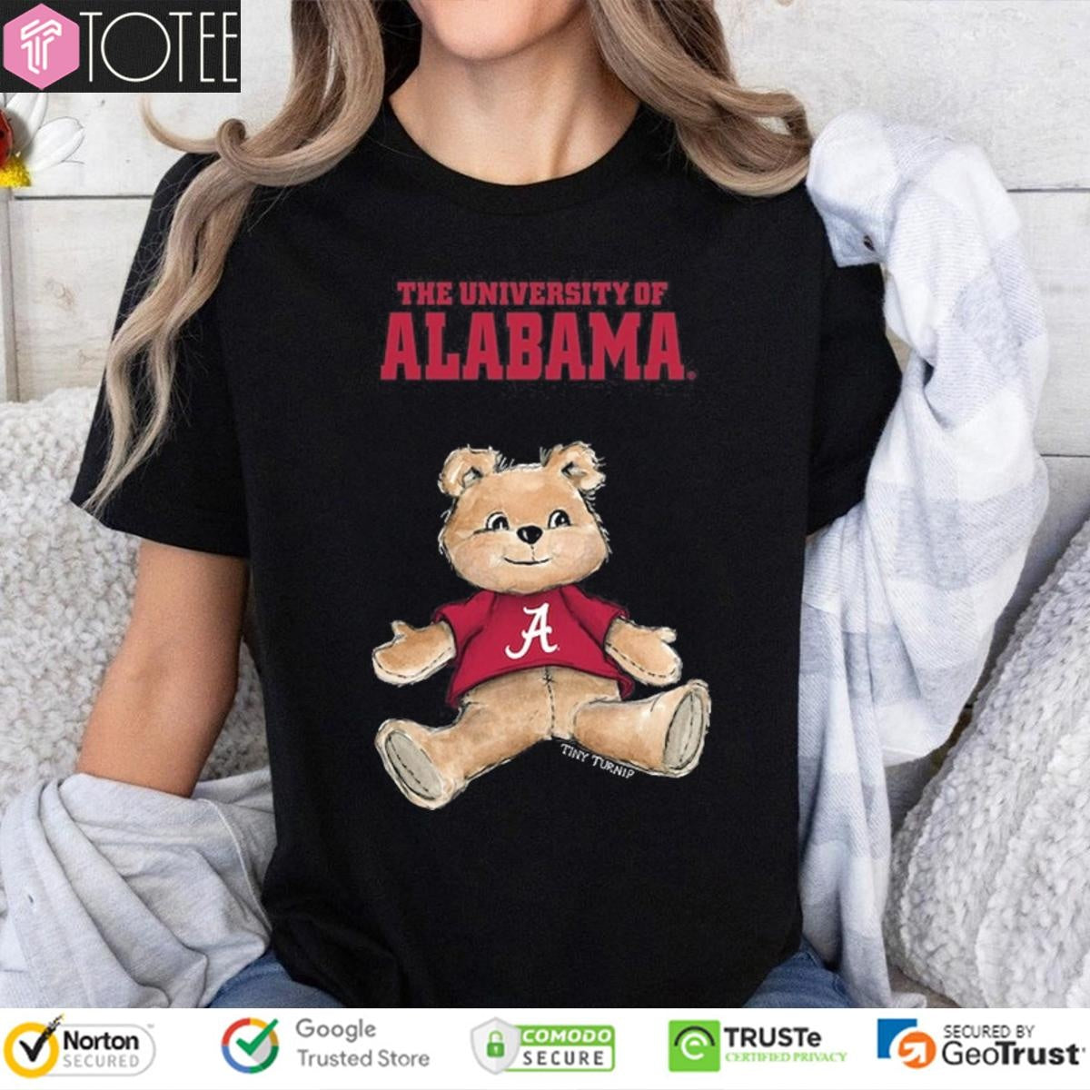 Tiny Turnip Teddy Bear X Alabama Crimson Tide T-shirt