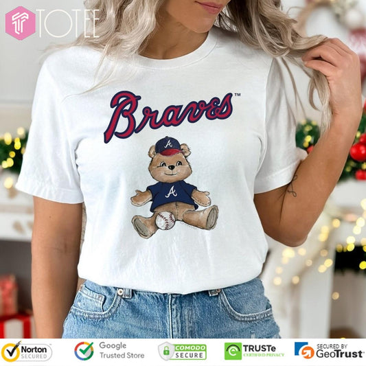 Tiny Turnip Teddy Bear X Atlanta Braves Baseball T-shirt