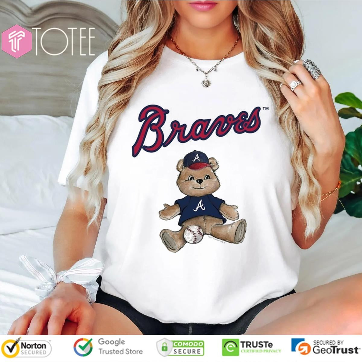 Tiny Turnip Teddy Bear X Atlanta Braves Baseball T-shirt