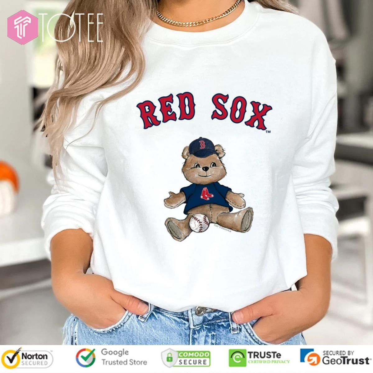 Tiny Turnip Teddy Bear X Boston Red Sox Baseball T-shirt