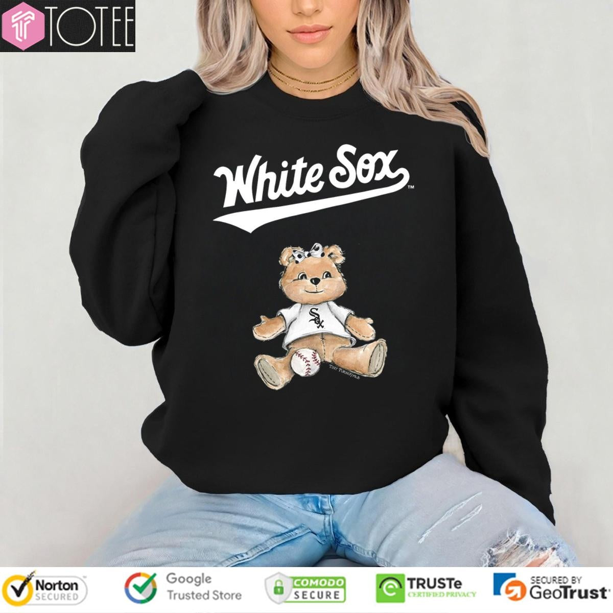 Tiny Turnip Teddy Bear X Chicago White Sox Baseball T-shirt