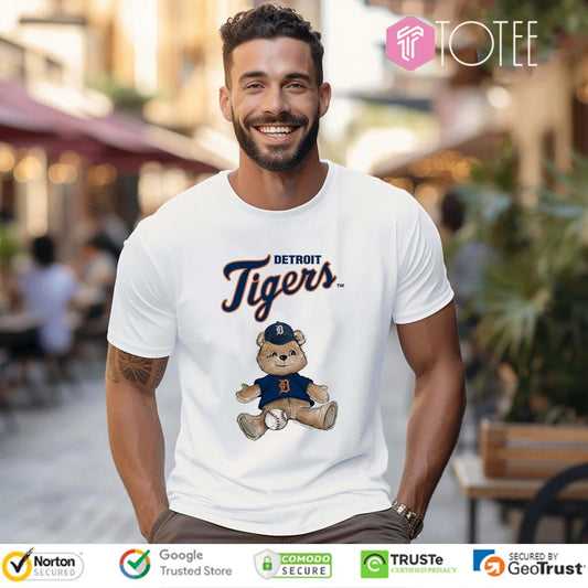 Tiny Turnip Teddy Bear X Detroit Tigers Baseball T-shirt