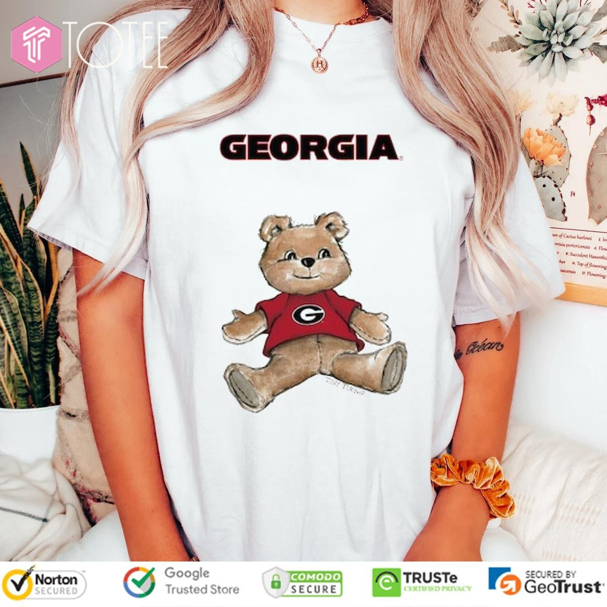Tiny Turnip Teddy Bear X Georgia Bulldogs T-shirt
