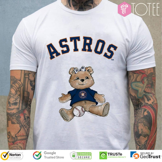 Tiny Turnip Teddy Bear X Houston Astros Baseball T-shirt