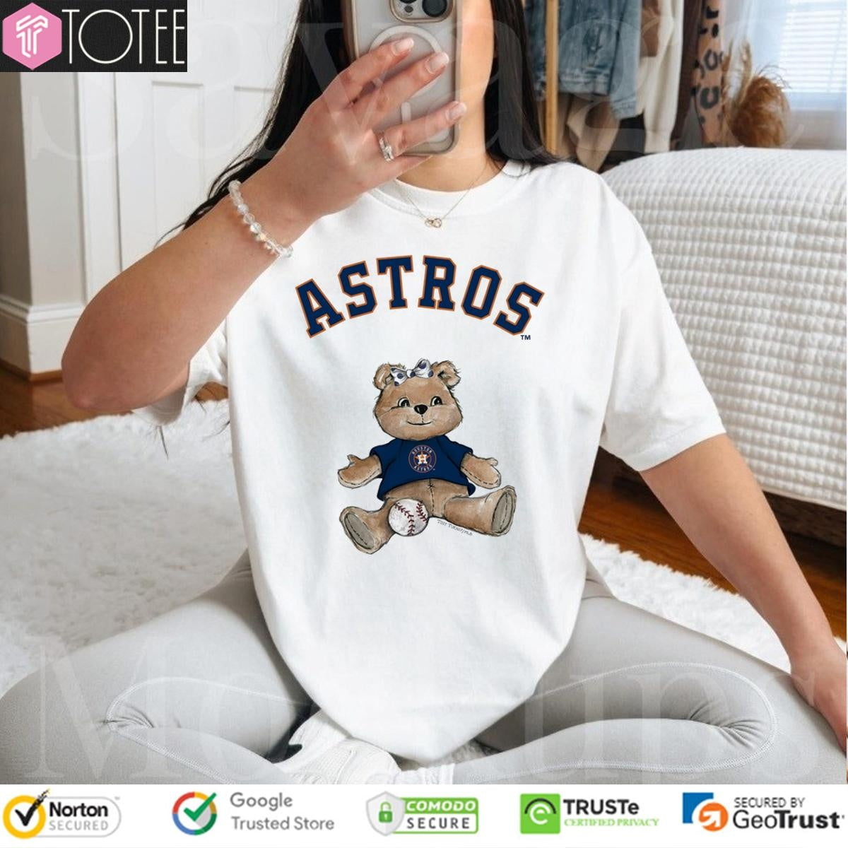 Tiny Turnip Teddy Bear X Houston Astros Baseball T-shirt