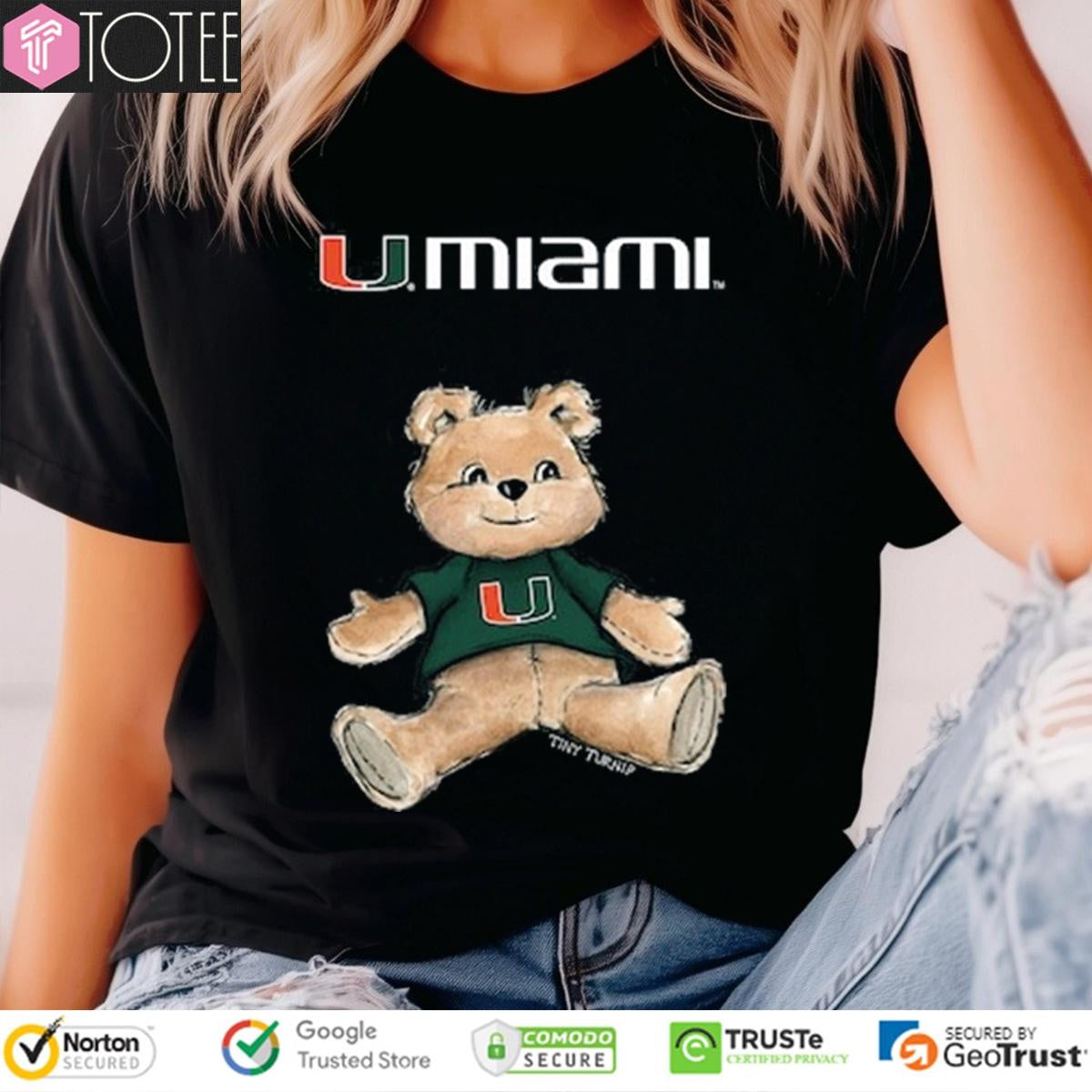 Tiny Turnip Teddy Bear X Miami Hurricanes T-shirt