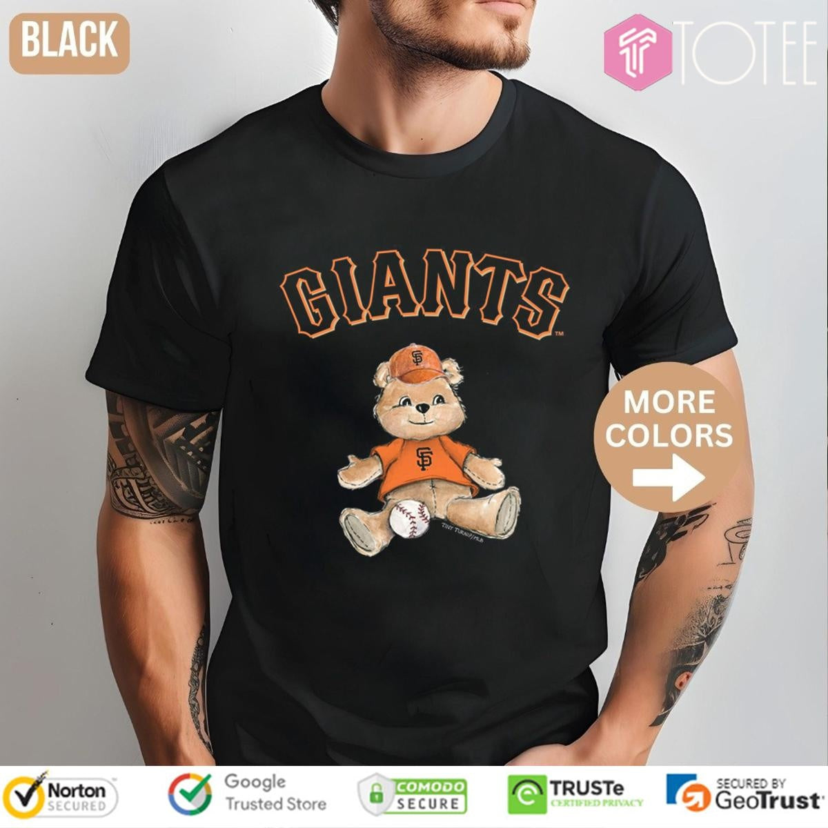 Tiny Turnip Teddy Bear X San Francisco Giants Baseball T-shirt