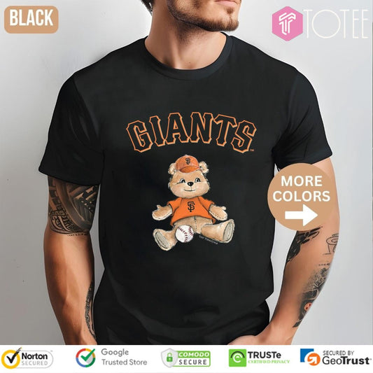 Tiny Turnip Teddy Bear X San Francisco Giants Baseball T-shirt