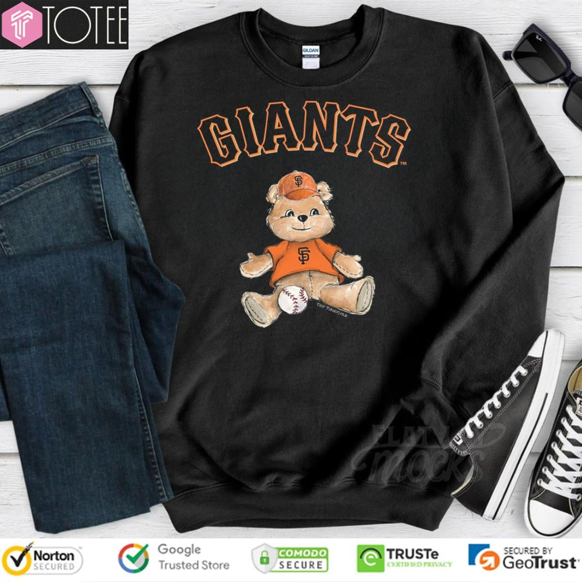 Tiny Turnip Teddy Bear X San Francisco Giants Baseball T-shirt