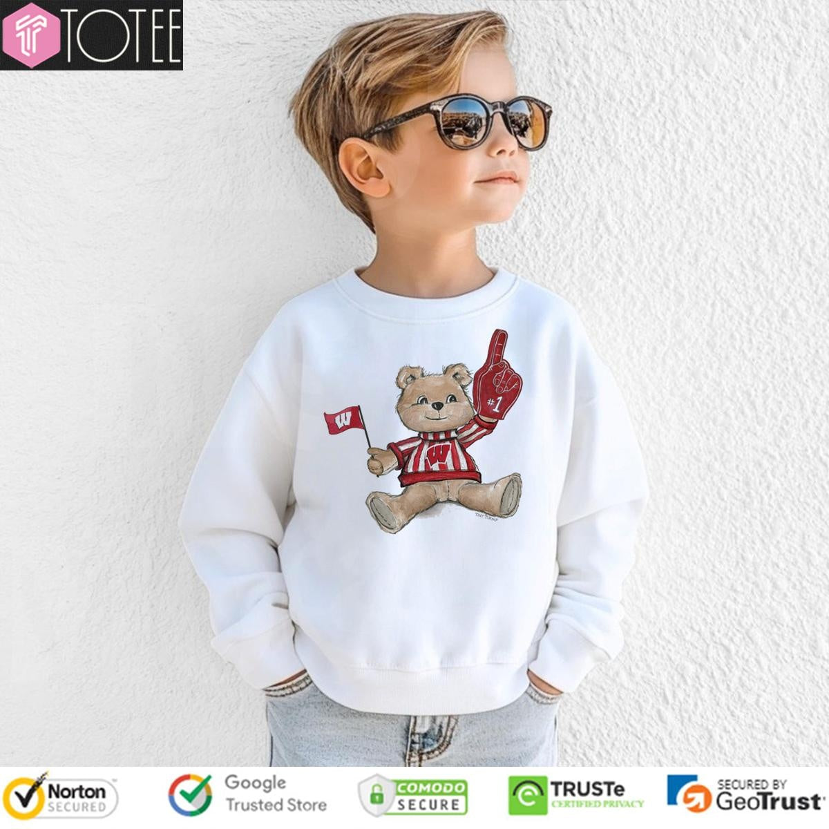 Tiny Turnip Teddy Bear X Wisconsin Badgers T-shirt