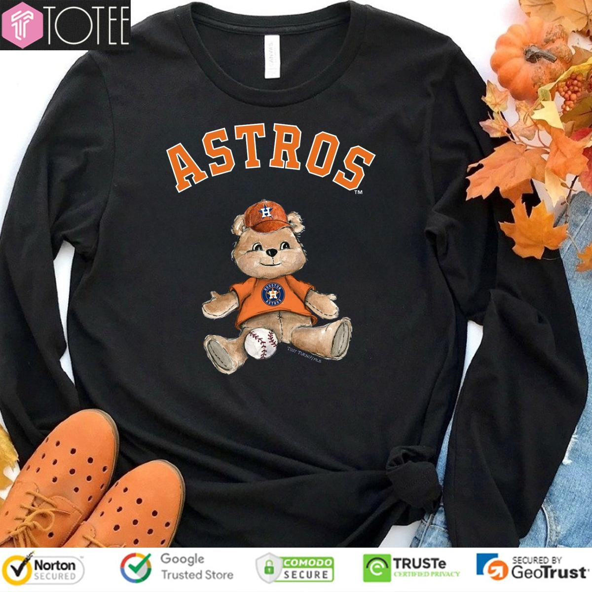 Tiny Turnip Teddy Houston Astros Baseball T-shirt