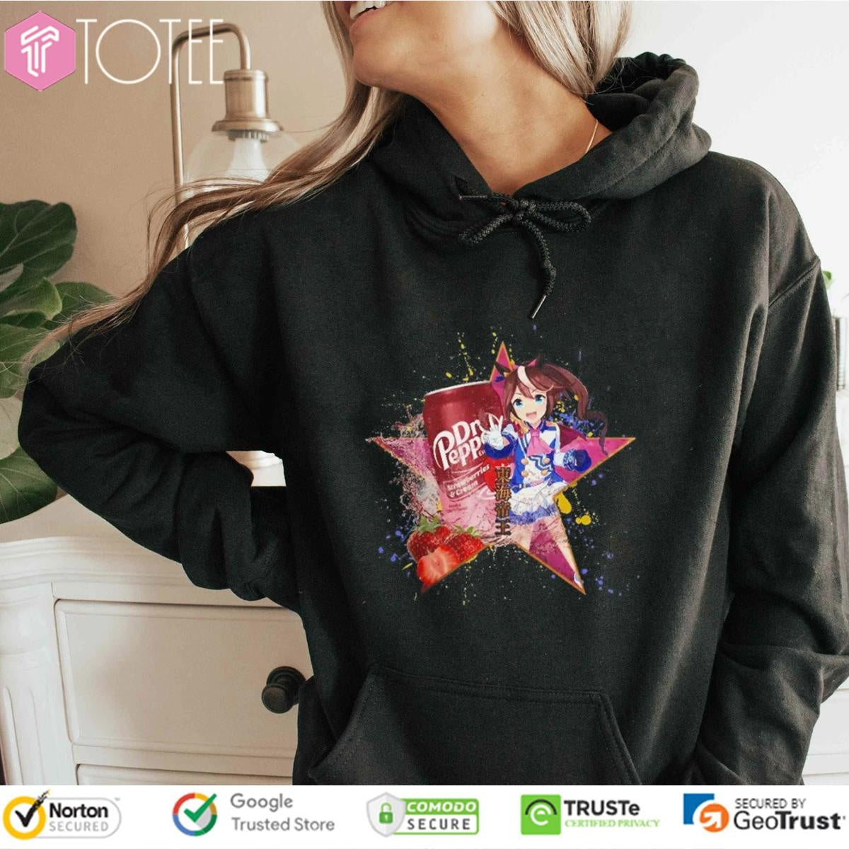 Tokai Teio Umamusume Dr Pepper Strawberries Cream Drink Anime T-shirt