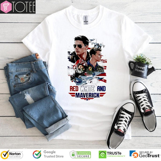 Top Gun Red White And Maverick 4Th Of July T-shirt