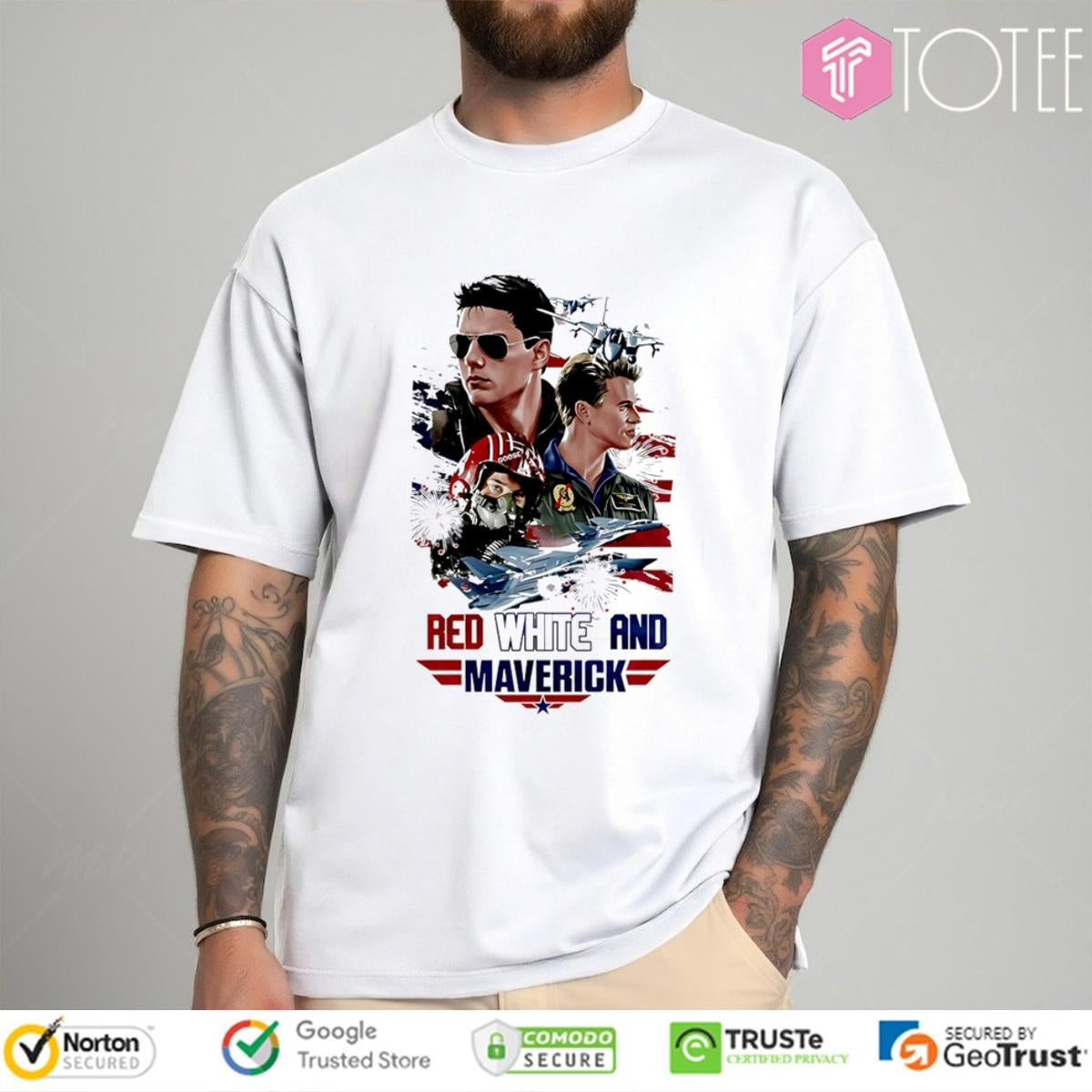 Top Gun Red White And Maverick 4Th Of July T-shirt