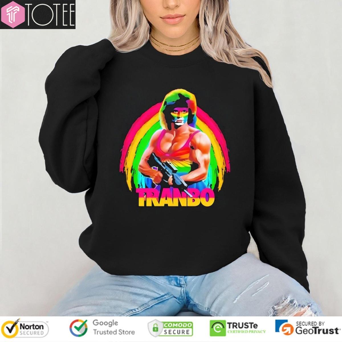 Tranbo John Rambo Lgbt Pride Rainbow T-shirt