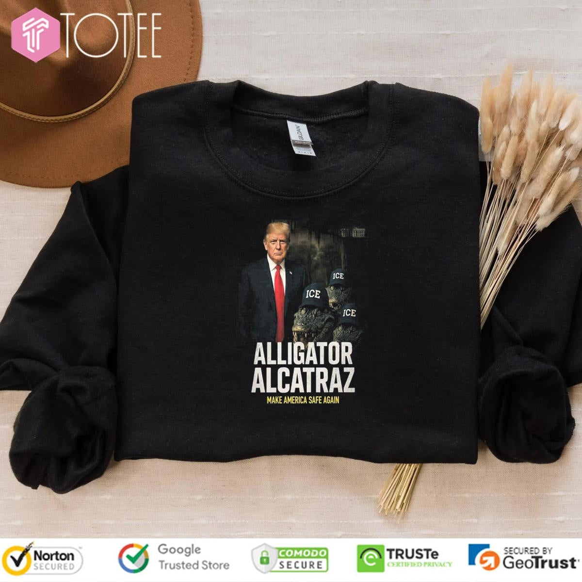 Trump Ice Alligator Alcatraz Make America Safe Again T-shirt