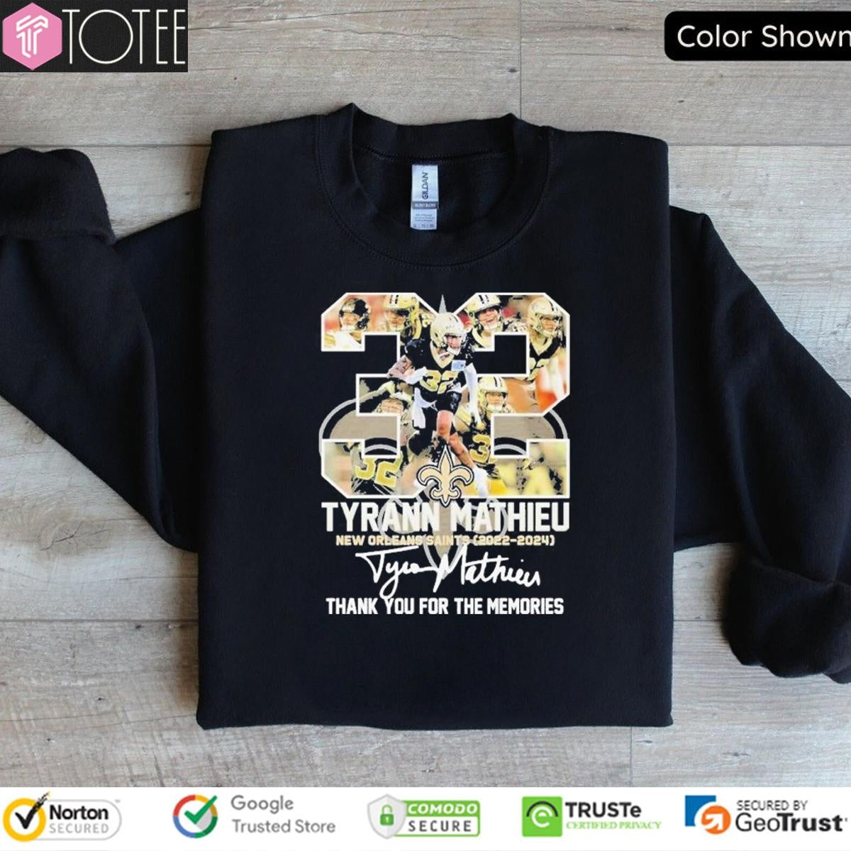 Tyrann Mathieu 32 New Orleans Saints Signature T-shirt