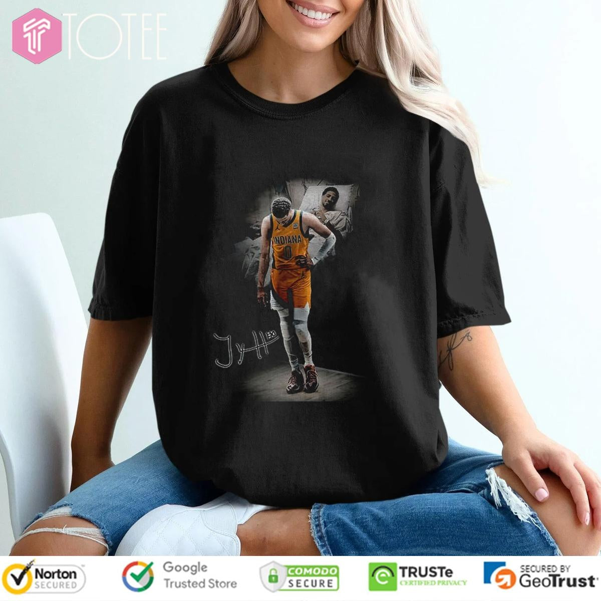 Tyrese Haliburton Legend Indiana Pacers Injured Signature T-shirt