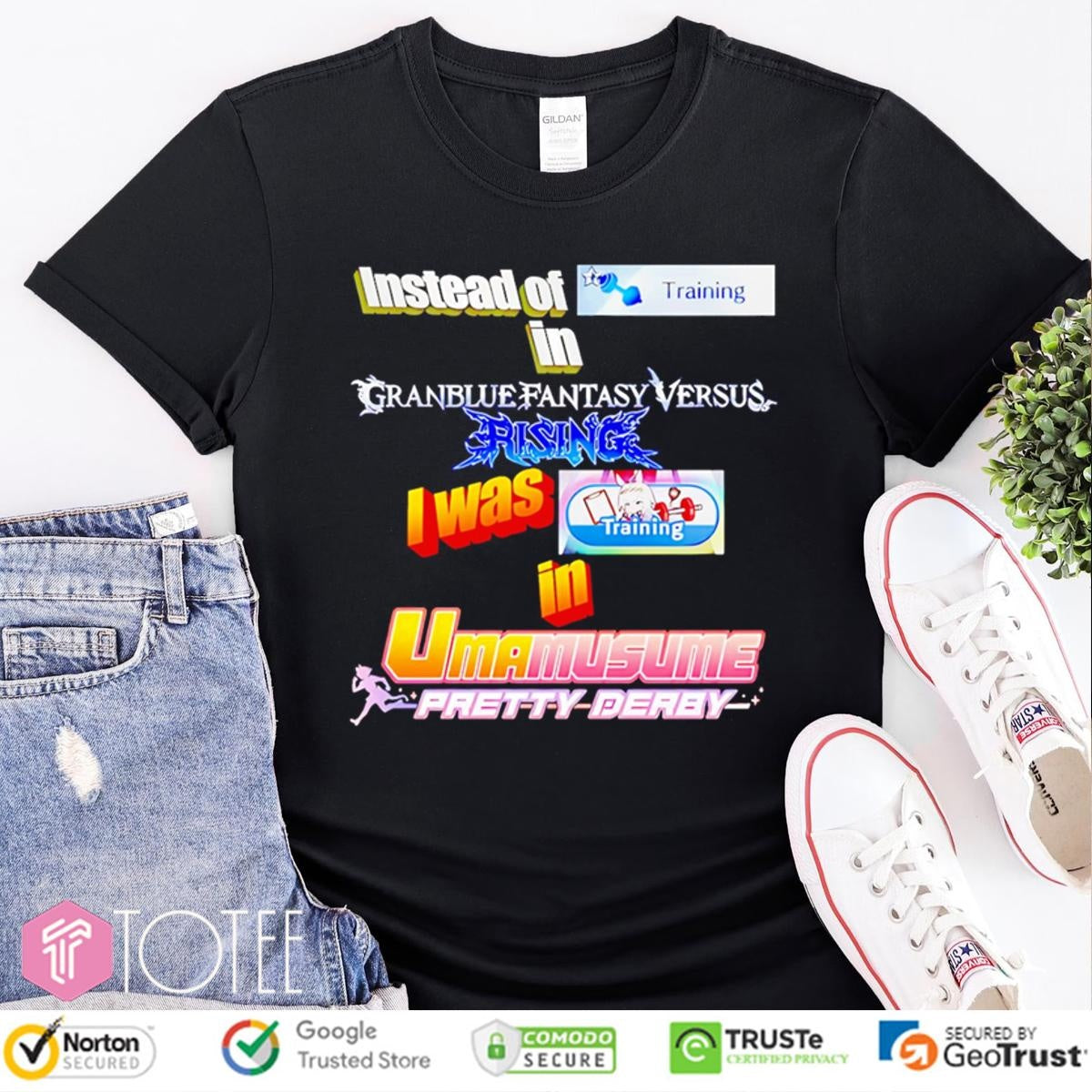 Uma Musume Pretty Derby Instead Of Training In Granblue Fantasy Versus T-shirt