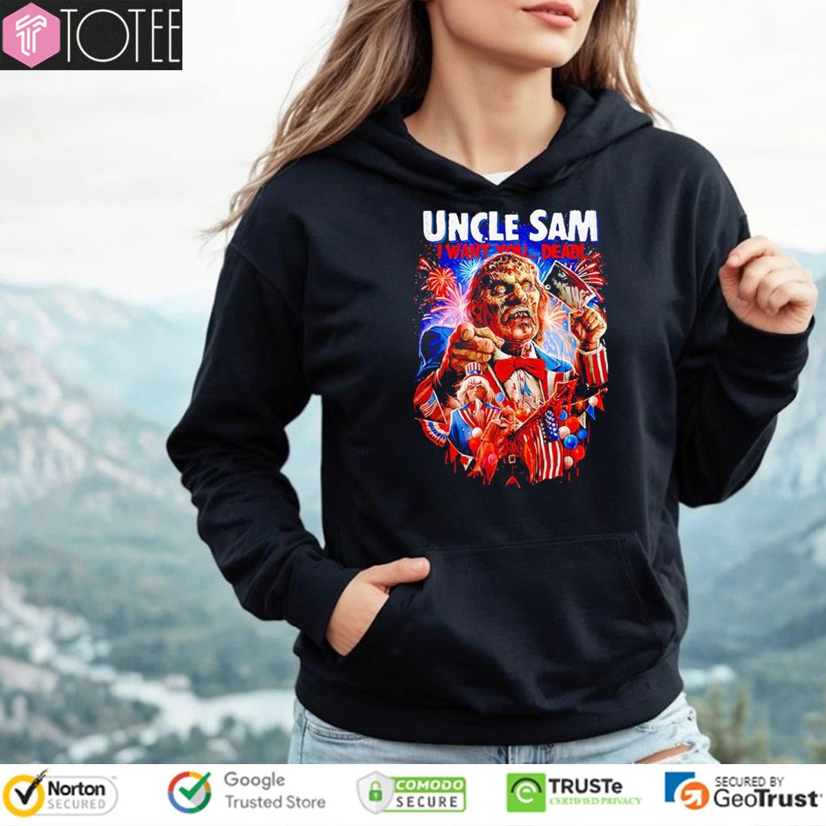 Uncle Sam I Want You Dead 4Th Of July Halloween T-shirt