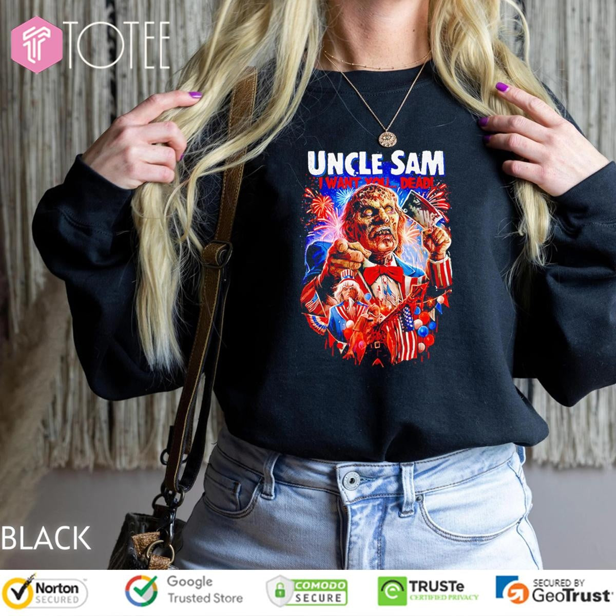 Uncle Sam I Want You Dead 4Th Of July Halloween T-shirt