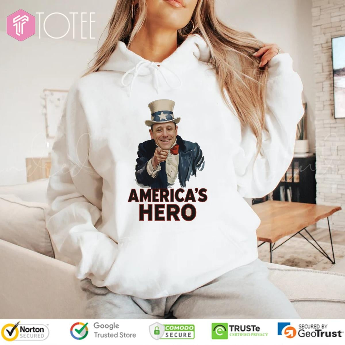 Uncle Sam Joey Chestnut Americas Hero T-shirt